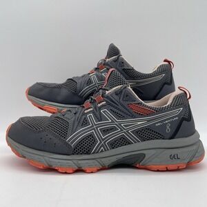 ASICS Womens 7.5 Shoes Gel-Venture 8 Running Sneaker‎ Grey/Orange Athletic